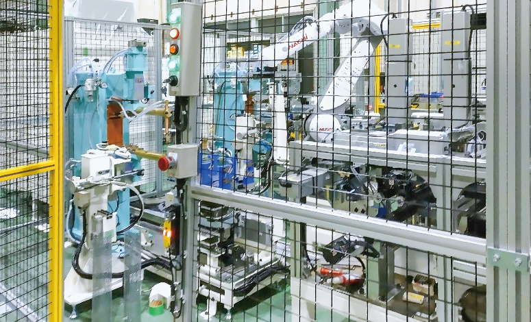 溶接・かしめ組付けライン構築